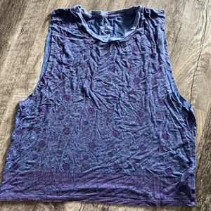 Purple floral AE muscle tank